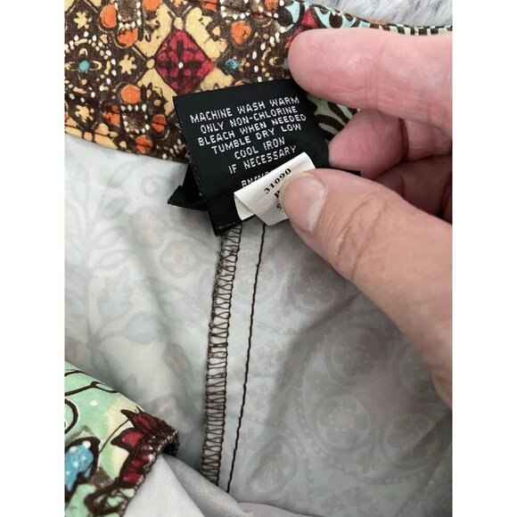 Athleta Skorts Orange Blue Geometric Patterned Women's Size 8 - Picture 2 of 12